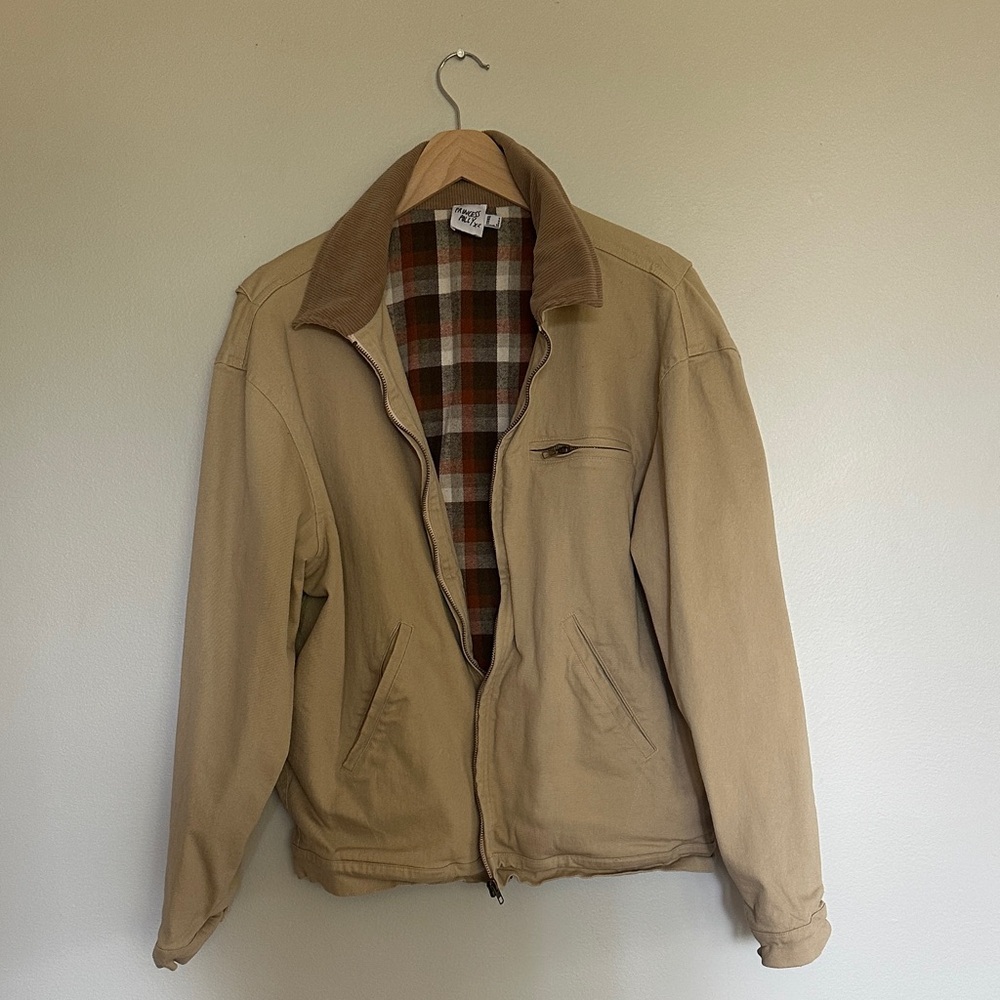 Princess Polly Beige Jacket with Plaid Interior
